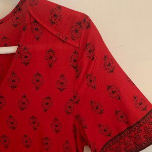 Red Shift Dress Size 6 H&M L.O.G.G.